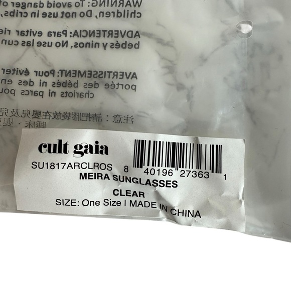 Cult Gaia Meira Clear Retro Sunglasses - Picture 9 of 9